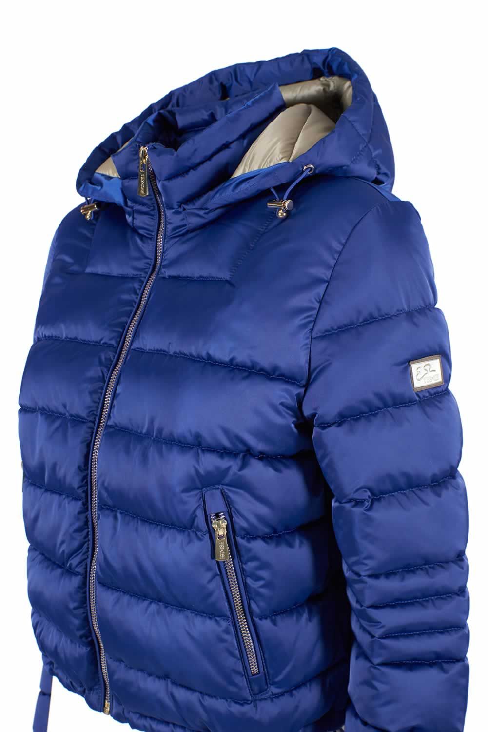 Yes Zee Chic Zippered Short Down Jacket with Hood