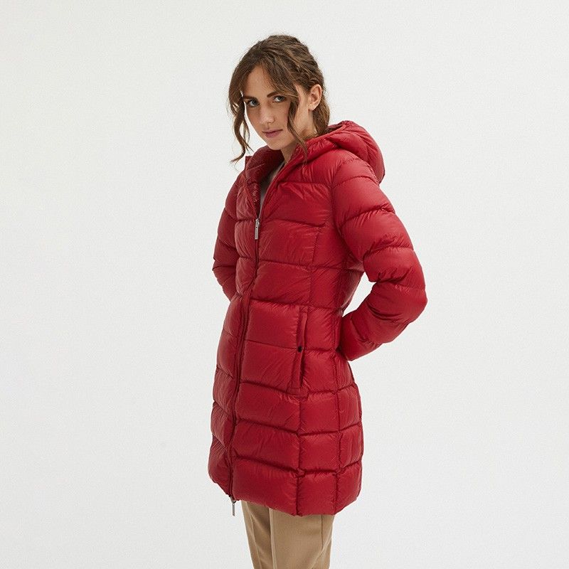 Centogrammi Reversible Goose Down Long Jacket in Pink