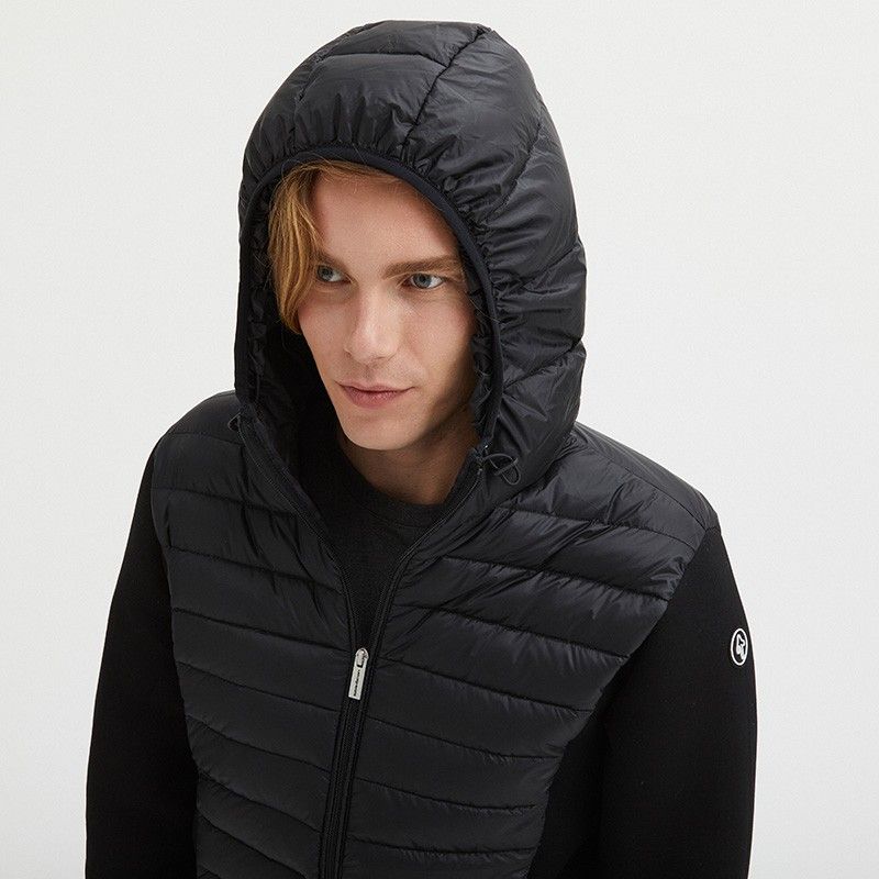 Centogrammi Sleek Black Nylon Down Jacket