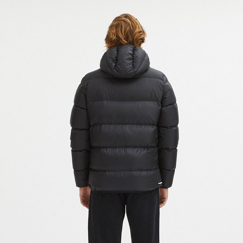 Centogrammi Sleek Black Goose Down Hooded Jacket