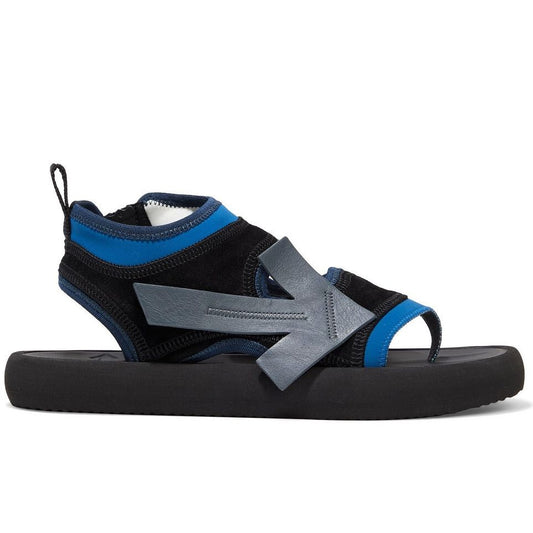 Off-White Chic Neoprene and Suede Sandals in Blue