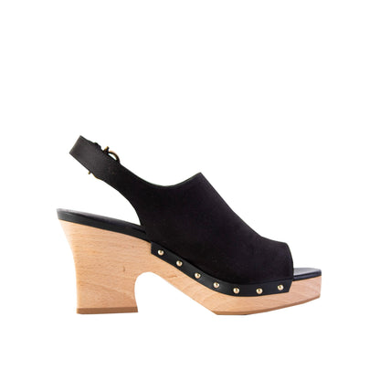 Salvatore Ferragamo Chic Susanne Black Wedge Sandals