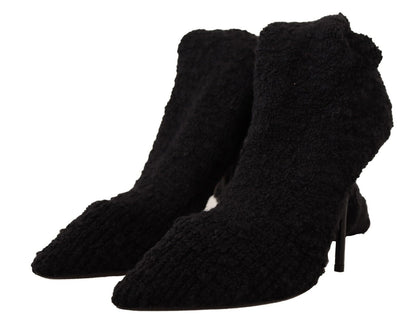 Dolce & Gabbana Chic Black Stretch Sock Boots