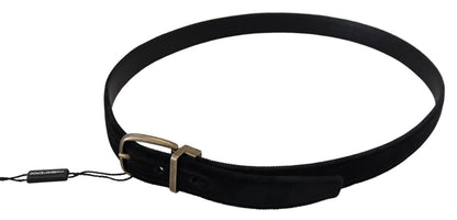 Dolce & Gabbana Elegant Black Leather Belt