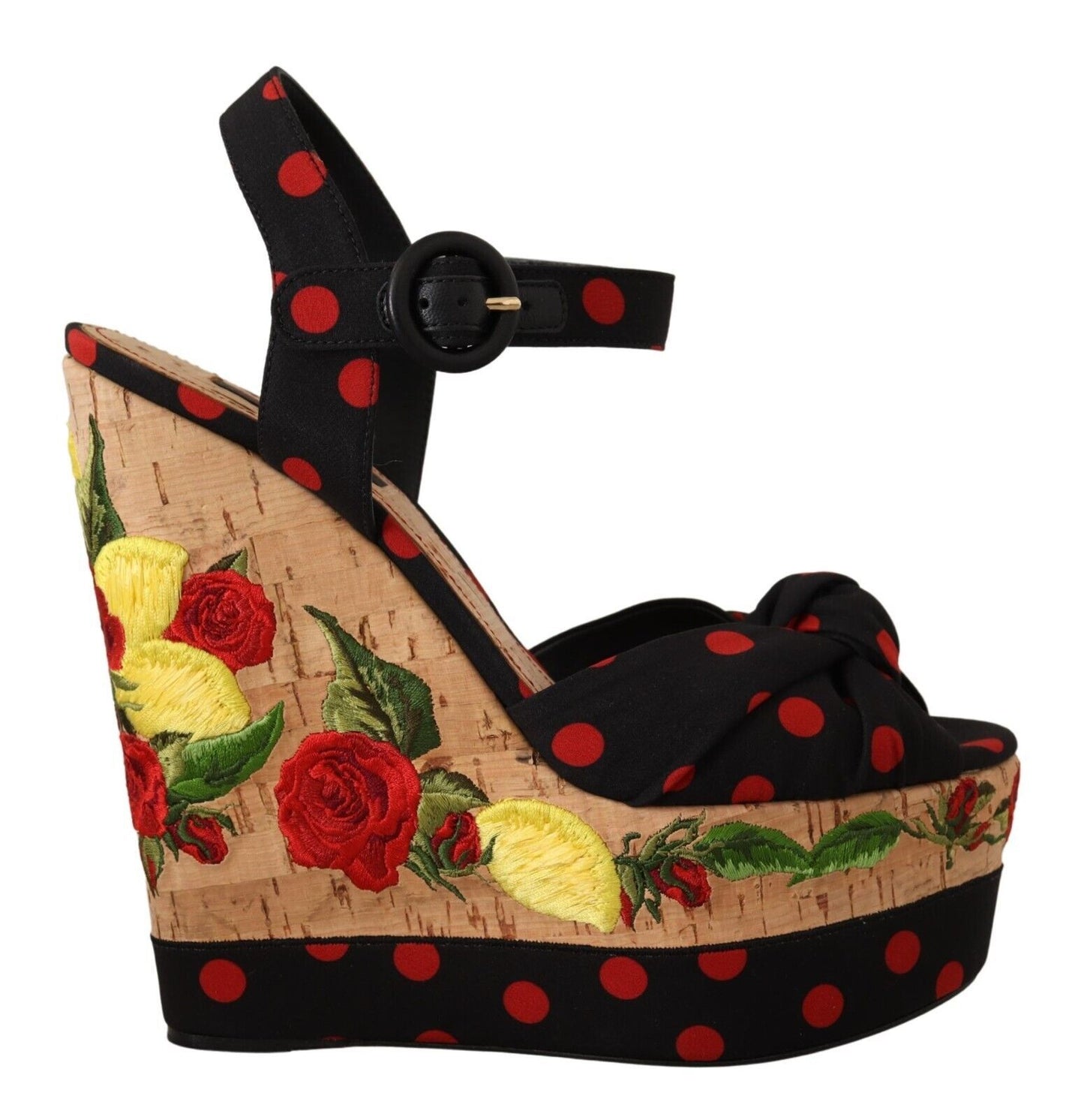 Dolce & Gabbana Multicolor Silk Blend Platform Heels