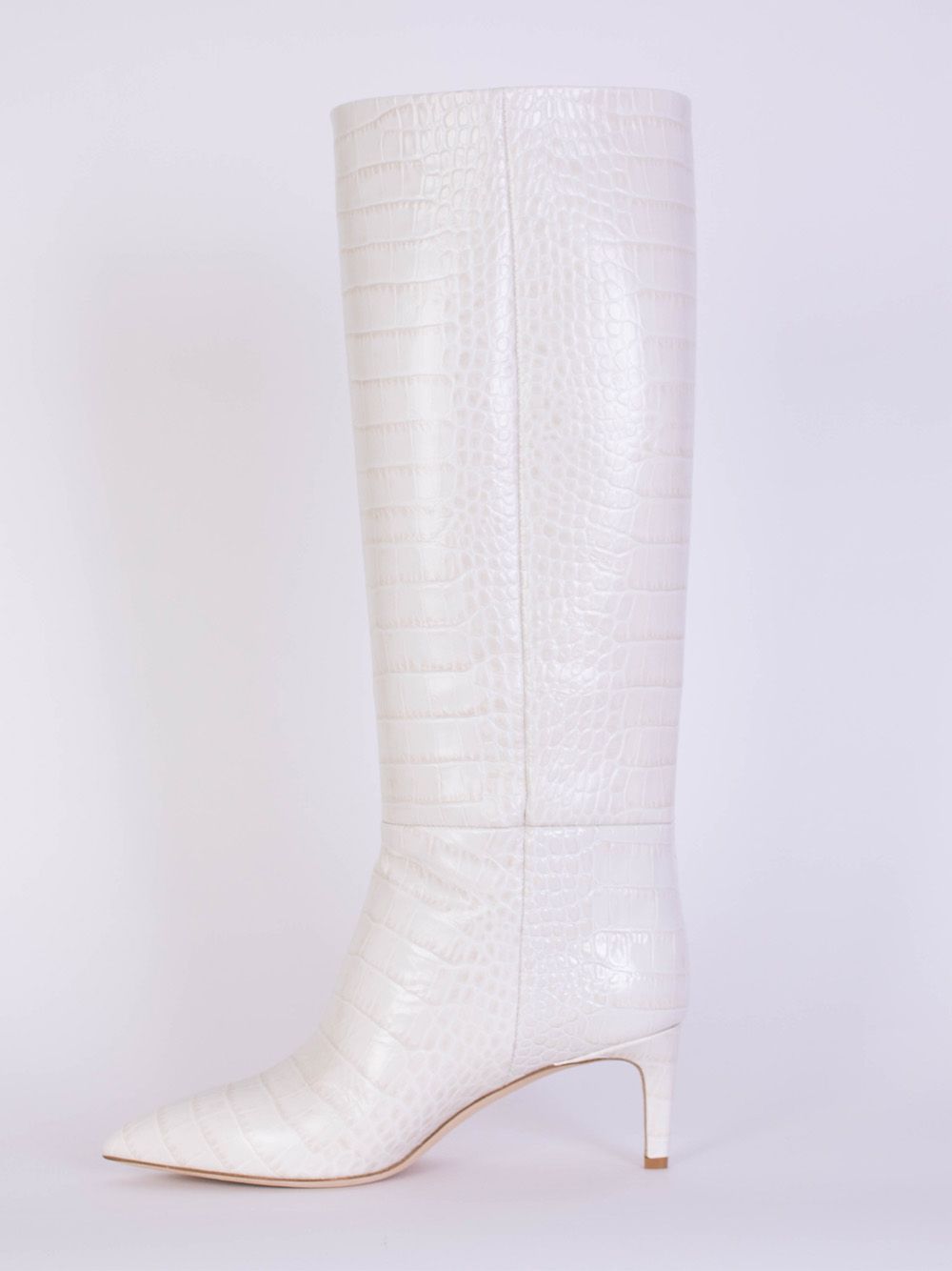 Paris Texas Ivory Knee-High Stiletto Boots