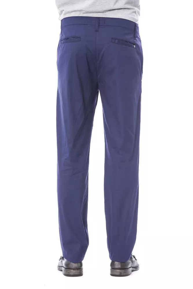 Verri Elegant Slim Fit Chino Pants in Blue