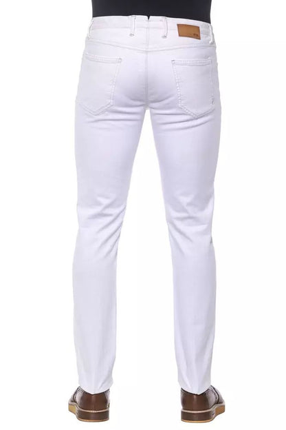 PT Torino Elegant Super Slim White Trousers for Men