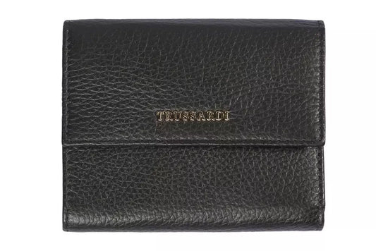 Trussardi Elegant Black Leather Women's Wallet