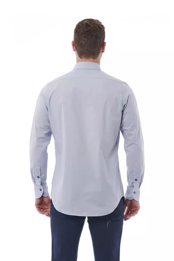 Bagutta Elegant Gray Italian Collar Shirt - Regular Fit