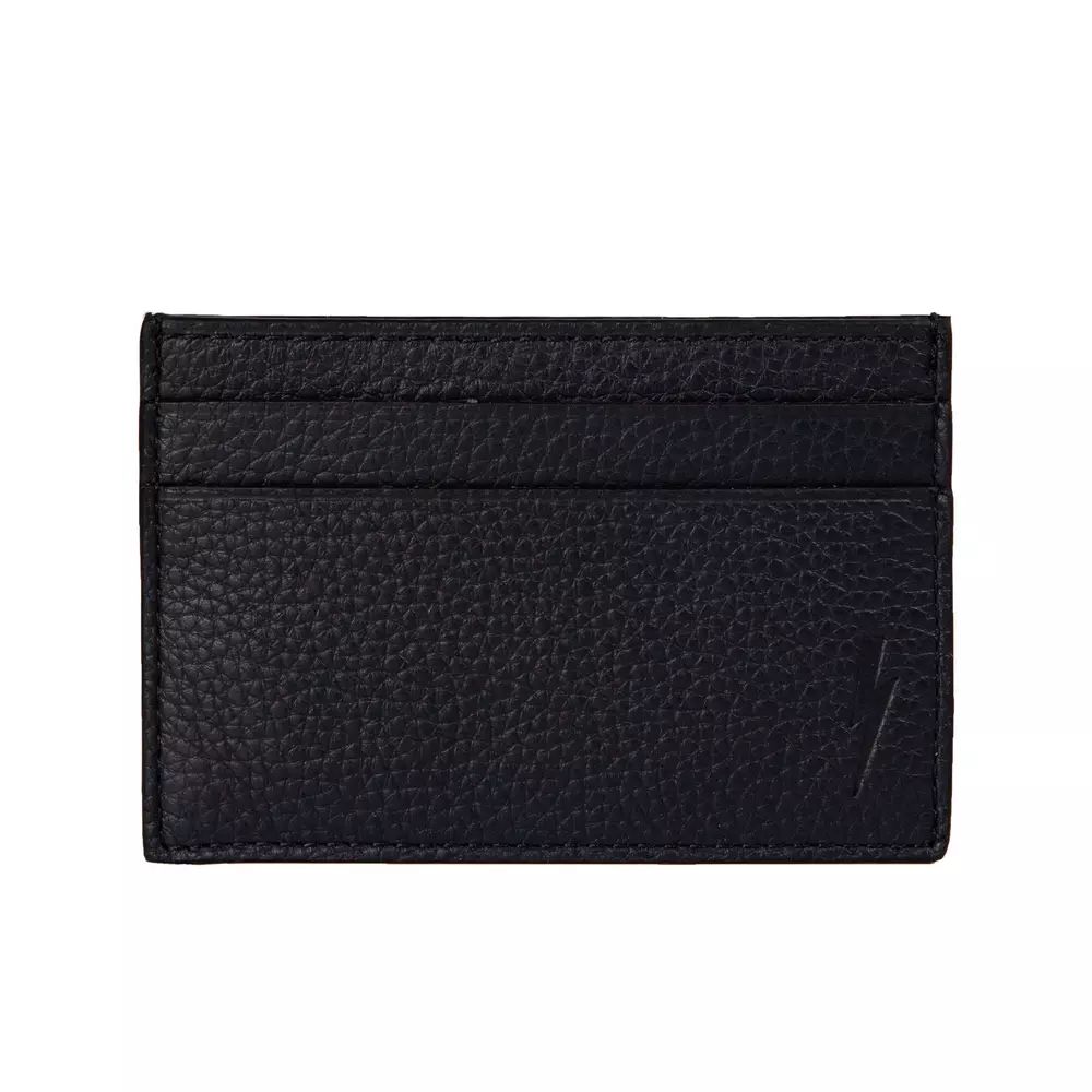 Neil Barrett Sleek Black Leather Card Holder Wallet