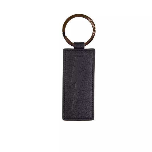 Neil Barrett Chic Blue Leather Keychain for Men