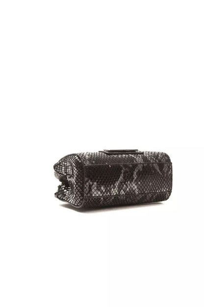 Pompei Donatella Elegant Leather Mini Tote with Python Print